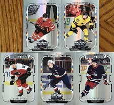 (5) 2025-26 O-Pee-Chee Hockey Nations Face Off Marquee Rookie Rainbow Foil /350