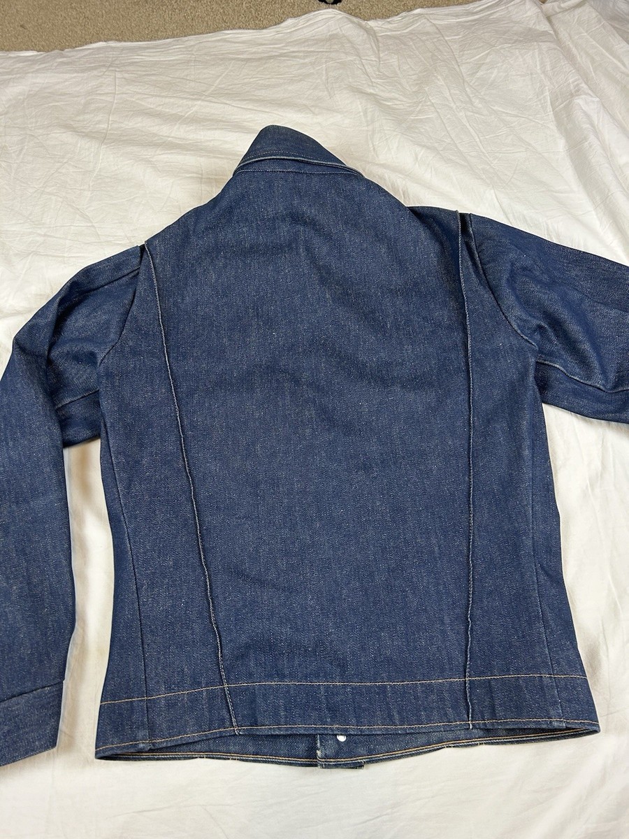 EXCELLENT VINTAGE 1960's TUF-NUT DENIM JACKET DARK WASH