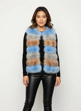 Women Faux Fur Vest Warm Winter Sleeveless Trendy Soft Fashion