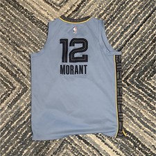 Jordan Ja Morant #12 Memphis Grizzlies Blue NBA Basketball Jersey Unisex L