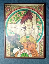 Quadro Puzzle Alphonse Mucha "Taurus" – Zodiaco Art Nouveau – Incorniciato
