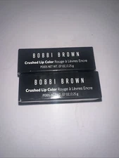 Bobbi Brown 2 Tubes Crushed Lip Color Lipstick RUBY 0.07 oz Travel Mini NEW