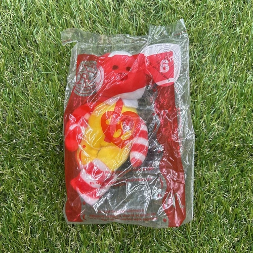 Vtg 2004 TY Beanie Baby Collectible Ronald McDonald Bear 25th Anniversary 5”