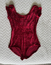 Women s Medium Velvet Cap Sleeve Yumiko Leotard NEVER WORN