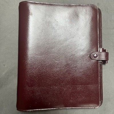 Vintage Filofax Professional Oxblood Burgundy A5 Real Leather 9 Ring No Inserts