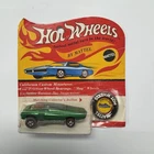1968 Hot Wheels Redline Whip Creamer Green Sweet 16 Carded w/ Collector Button