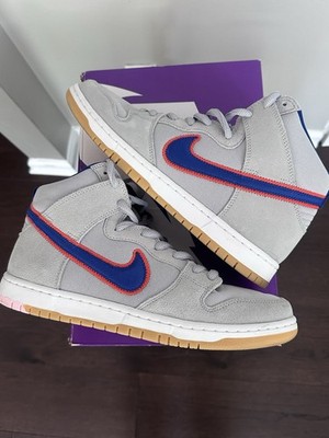 Nike SB Dunk New York Mets High Cloud Grey/Rush Blue Shoes Men's 11.5 