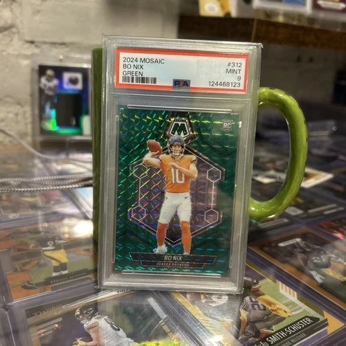 2024 Mosaic Bo Nix Green PSA 9