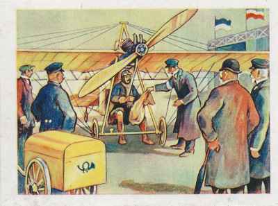 82/655 SAMMELBILD  FLUGPOST GRADE FLUGZEUG 1912  POST BORK BERLIN ZAUCH BELZIG