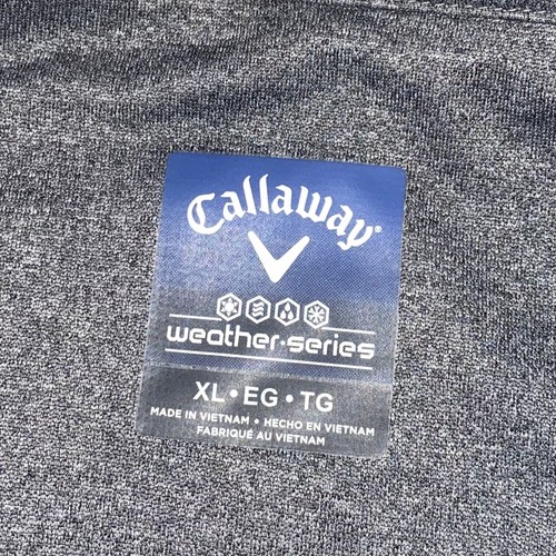 Callaway Golf Jacket Black Gray Full Zipper Closure Quilted Men Size XL - Picture 6 of 8