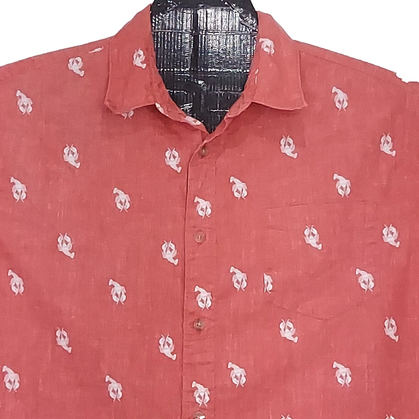Lobster Reverse Print Mens Shirt Large Soft Red Short Sleeve Beach Vacation
Opens in a new window or