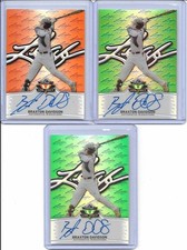 2014 Leaf Valiant Draft Braxton Davidson Base Green Prismatic Auto RC Braves SSP
