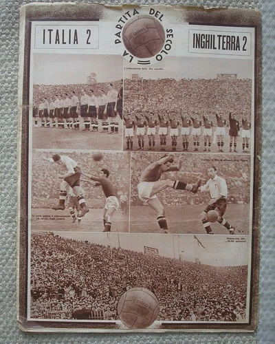 INGHILTERRA ITALIA FOOTBALL MATCH CALCIO 1939 LA PARTITA DEL SECOLO PRO FAMILIA
