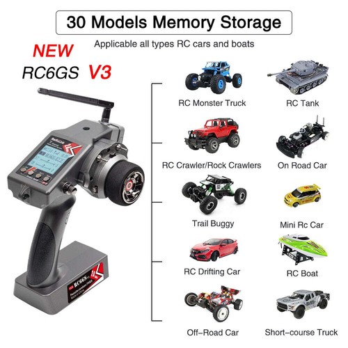 Radiolink RC6GS V3 7CH Transmitter R7FG Gyro Telemetry RC Boat Car Set - Picture 6 of 8