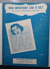 How Important Can It Be - Bennie Benjamin & George Weiss - Sheet Music  1955