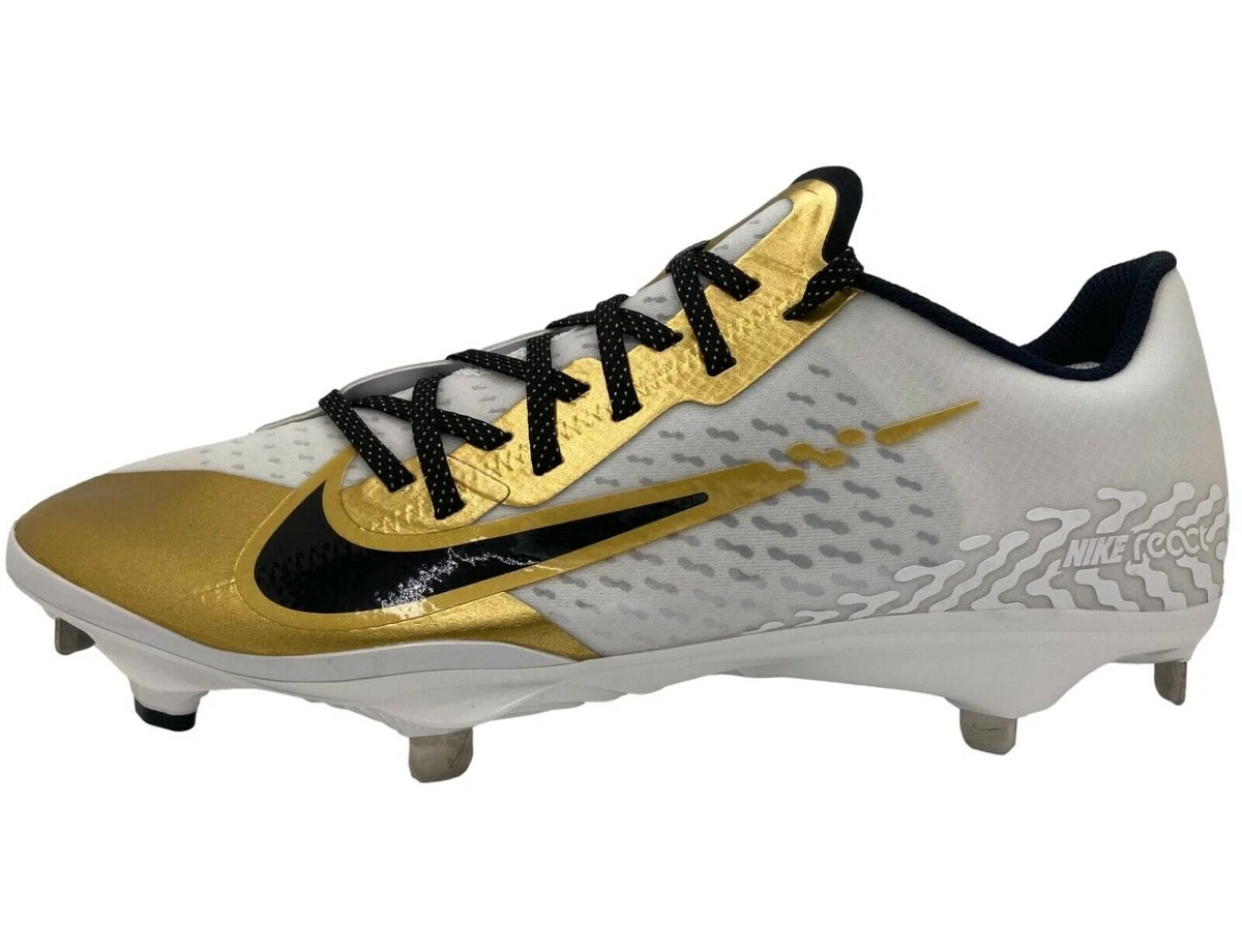 New Nike React Vapor Ultrafly Elite 4 Baseball Cleats White Gold