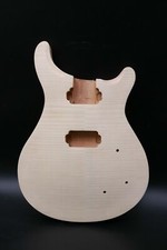 Diy Guitar Body mahogany Flame Maple Veneer Set in Heel HH pickups DIY guitar
