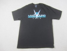 WWE Shirt Adult Large Black Mae Young Authentic For Me Graphic Print Wrestler