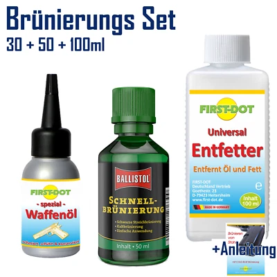 Kit Brunitura per Acciaio: Brunitura, Sgrassatore e Olio! --> BALLISTOL + PRIMO PUNTO