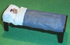 TOY SOLDIERS AMERICAN CIVIL WAR WOUNDED SOLDIER IN BED 54 mm