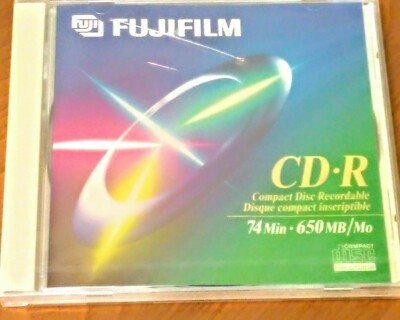 CD-R FUJIFILM 650MB/74min Storage 8x Speed Recordable CD in Sealed Jewel Case