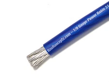 KnuKonceptz Kolossus OFC Power Ground Wire TRUE 8 Gauge AWG Cable Blue 5'  