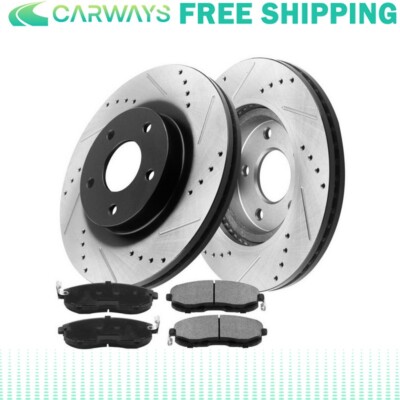 Front E-Coating Brake Rotors Brake Pads For Jeep Grand Dodge Durango 2015-2018