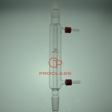 Lab 24/40 Giunto 200mm Vetro Liebig Condensatore con Connettore Tubo Estraibile