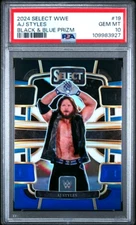 AJ Styles 2024 Panini Select WWE Wrestling Black & Blue Prim 201/399 PSA 10 GEM