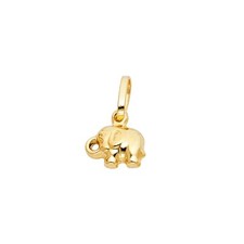 14K Yellow Gold Elephant Pendant