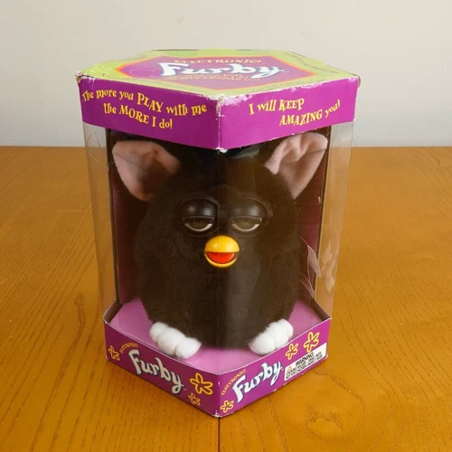 VTG Furby Witch's Cat Black Green Eyes 1st Gen 70-800 Tiger Electronics 1998
