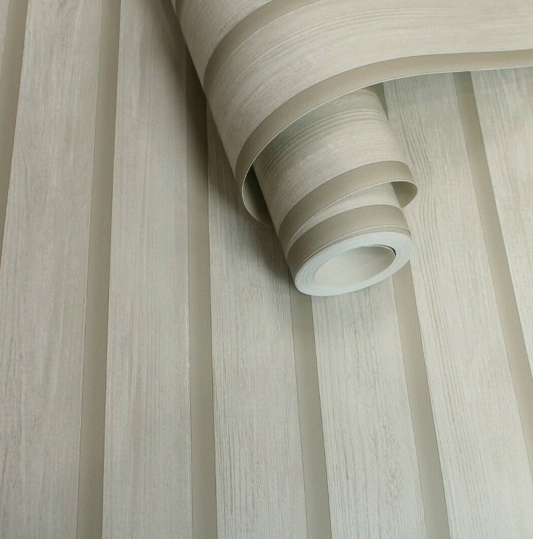 Holden Decor Wood Slat Oak Wallpaper Natural Grey Faux Wooden Panel