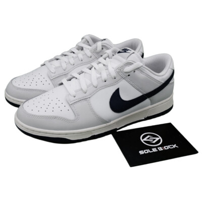 Size 6 - Nike Dunk Low White Midnight Navy for sale online