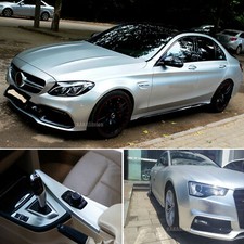 Stretch Car Satin Matte Chrome Metallic Vinyl Wrap Sticker Decal Strip Decors Us
