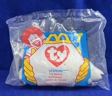 McDonalds 1993 Tag Ty Teenie Beanie Baby Seamore Seal UNOPENED 1996 Package