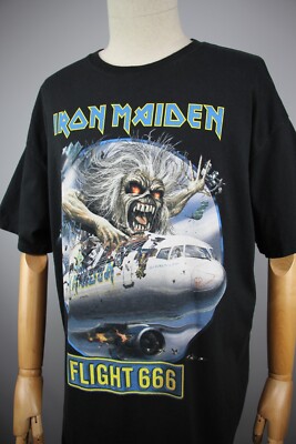 IRON MAIDEN Flight 666 The Movie 2009 Double-sided print Hanes T Shirt Size  XL | eBay