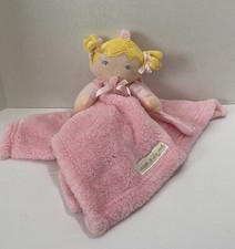 Blankets And Beyond Plush Pink Doll Lovey Blonde Girl Pacifier Loop