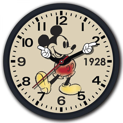 Mickey Mouse Retro Watch Hands 10'' Wall Clock Multi-Color