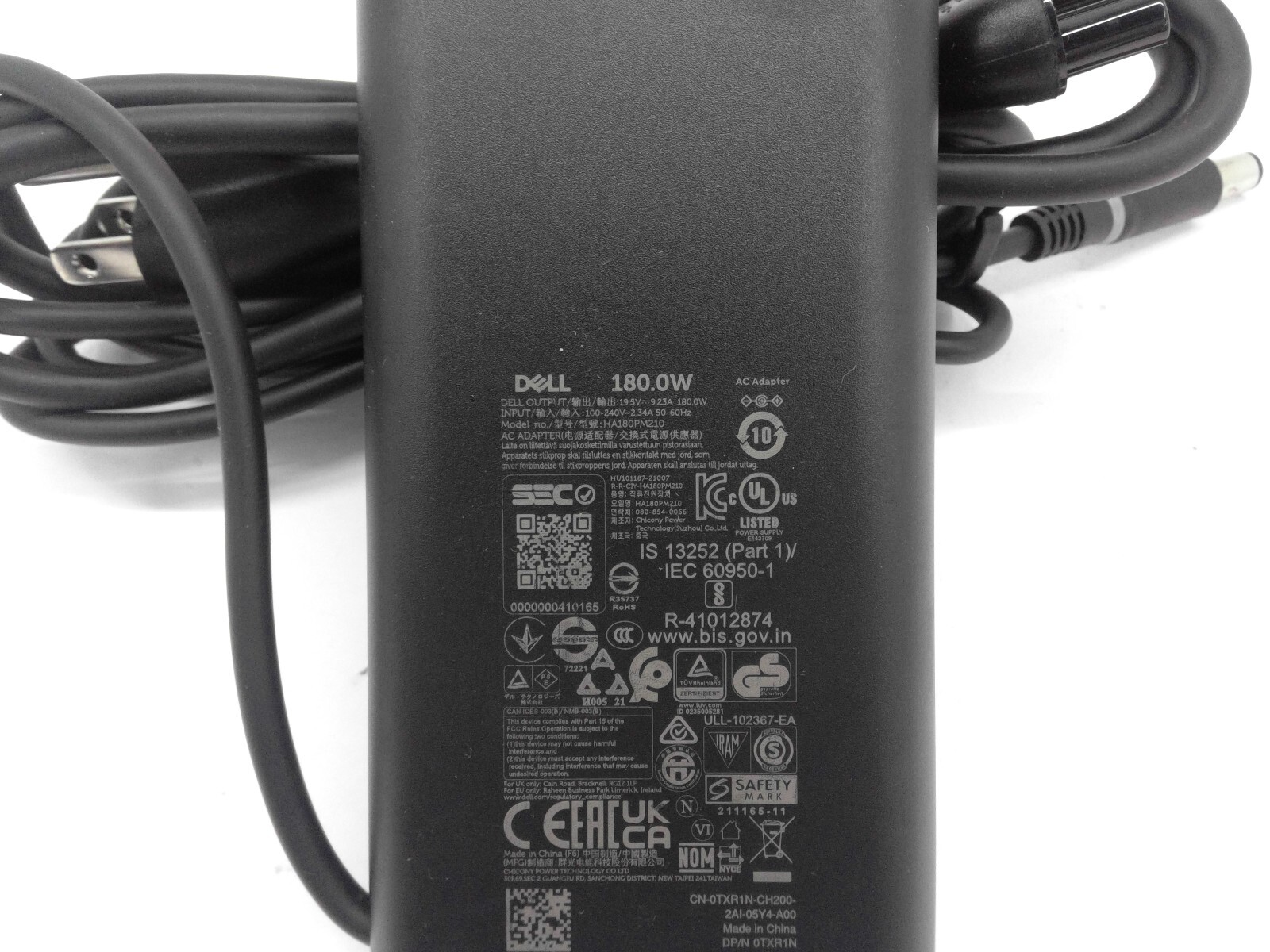 Genuine Dell 180W AC Adapter for Alienware x15/m15 HA180PM210 ...
