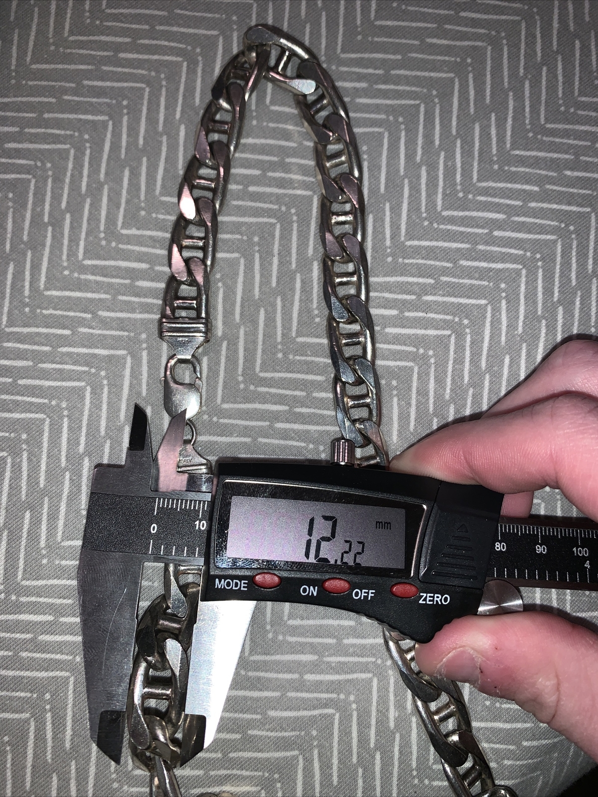 Huge Solid Silver Mariner Link Chain Necklace - image 1