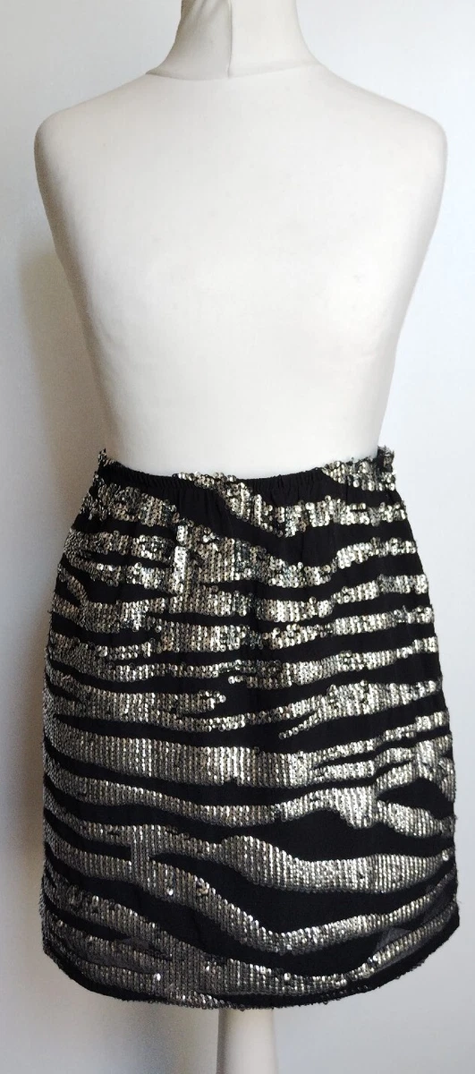 Silver sequin top skirt river island