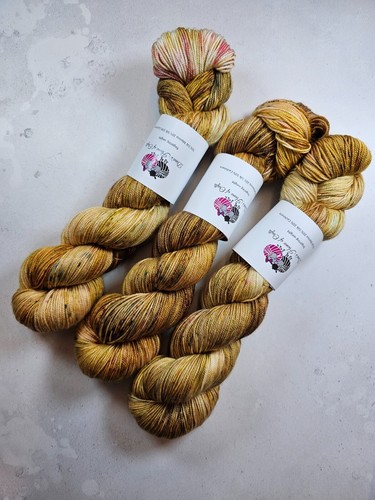Sw Merino Seide Kaschmir Garn, 4-ply, Griffweise Gewicht, 100 G, Golden Drache - Bild 5 von 6