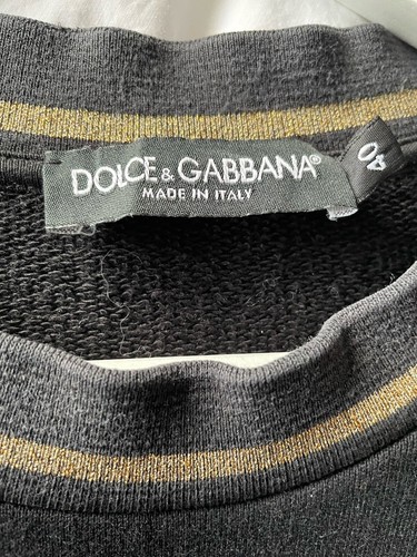 Dolce & Gabbana Jumper Sequin Flower Embroidery Black D&G - Picture 10 of 13