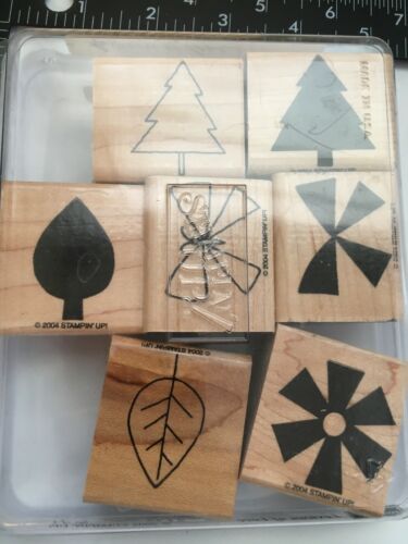 Stampin Up Shapes & Shadows Mounted Stamp Set Retired - Picture 1 of 5