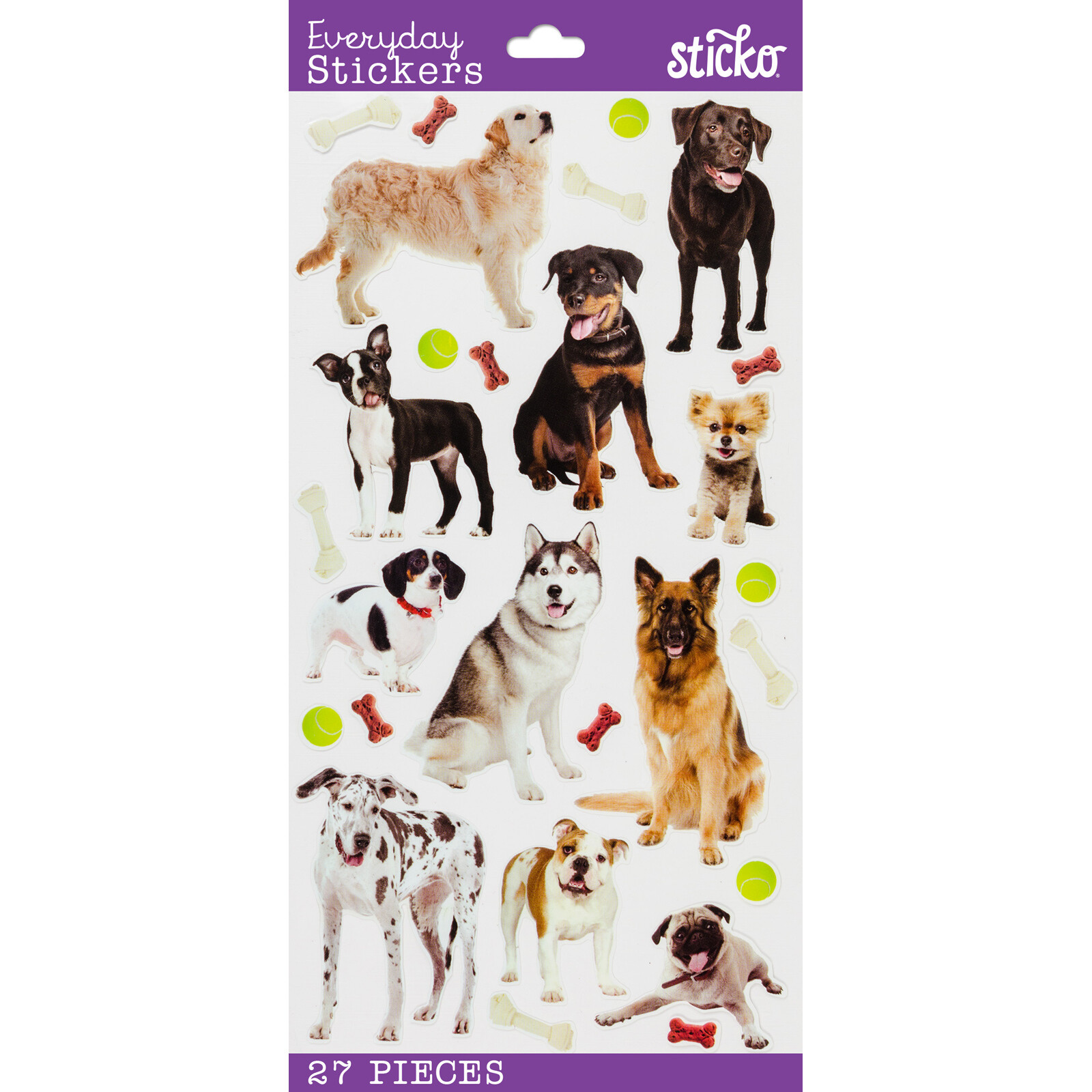 Craft Stickers Sticko Classic Dogs German Shepherd Husky Retriever Pug Photo 