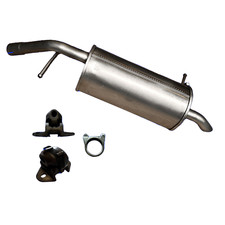 Silencieux Arrière Pour Peugeot 207, 207 CC, 208 1.6 16V - Échappement Acier Aluminié, Sortie Chromée, Kit De Montage Inclus