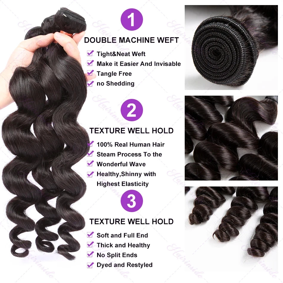 Wave 30 34 Inch Virgin 100% Human Hair Water Curly Extensions 3 4 Bundles Deals - Image 2 of 4