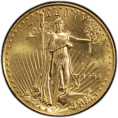 1996 $25 American Gold Eagle PCGS MS68 1/2 oz Gold Rare Key Date