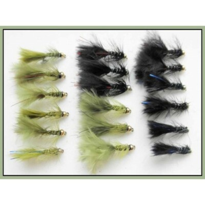 6 X Short Tail Blue Flash Damsel Booby - Trout Fishing Flies - Foto 11