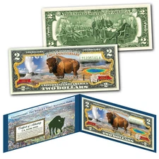YELLOWSTONE NATIONAL PARK 150TH ANNIVERSARY 1872-2022 Genuine U.S. $2 Bill w/COA